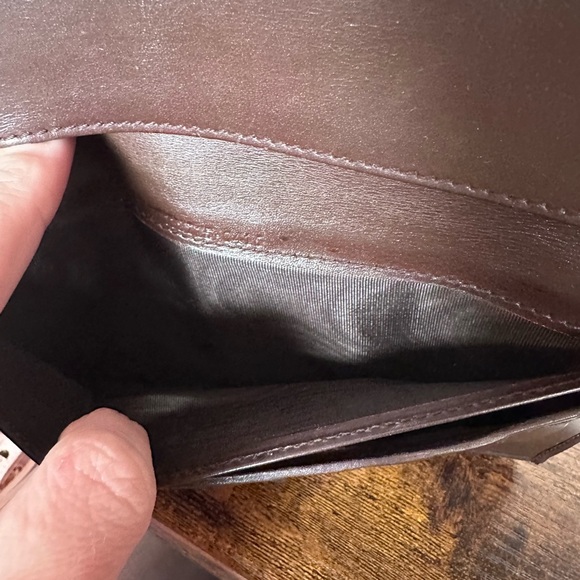 Authentic Gucci Brown Leather Embossed Long Wallet - Picture 9 of 10